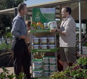 Lawn Solutions Centre Product Stand